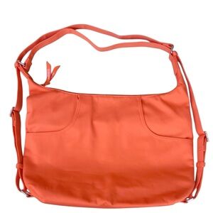 EUC Vera Bradley Orange Bell Pepper Convertible Backpack Women's Travel Bag